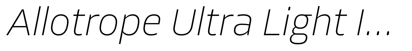 Allotrope Ultra Light Italic